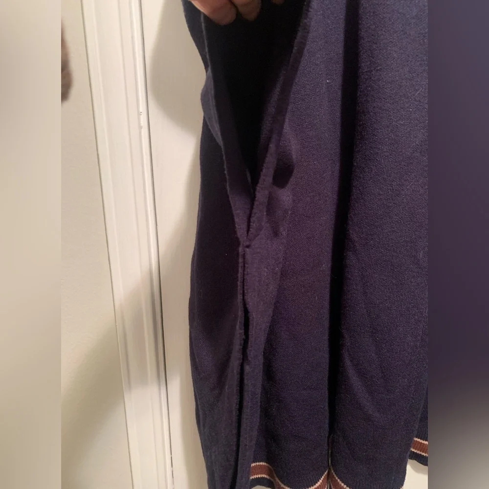 House of Harlow 1960 Navy Boho Poncho One Size - Picture 15 of 15